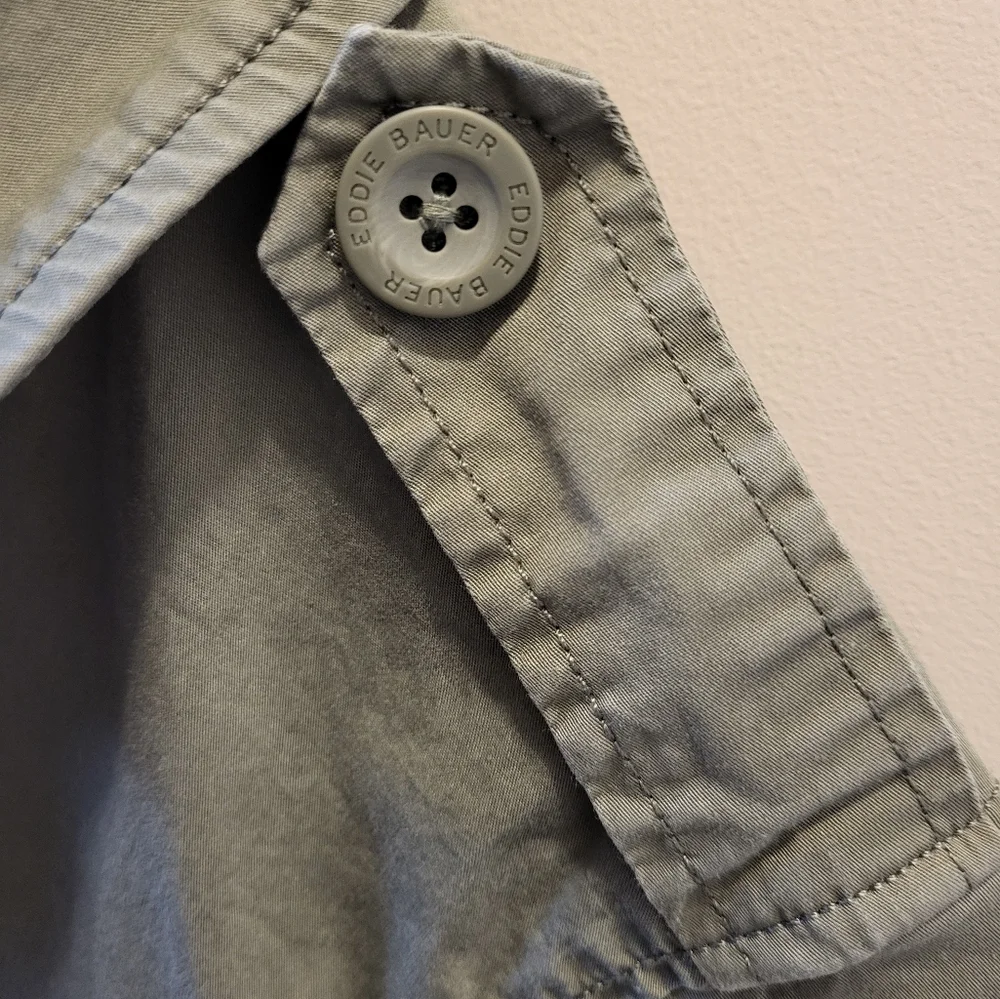 Eddie Bauer Women's XS Military Style Green Lightweight Button Utility Jacket